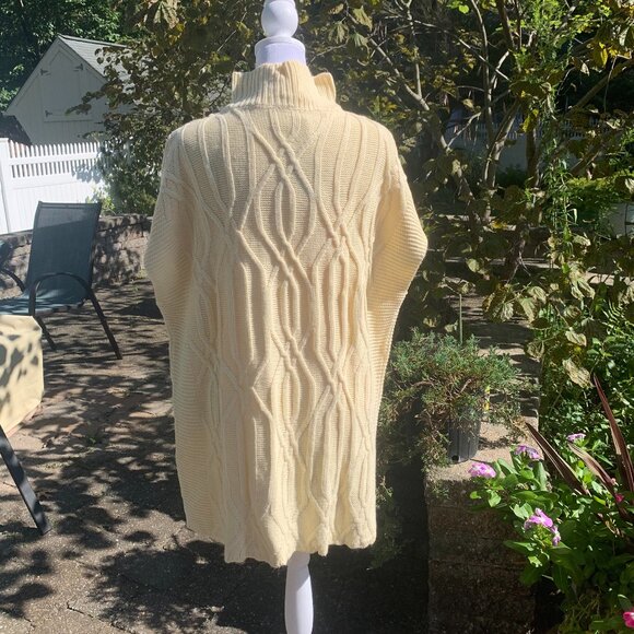 ASOS Violet Romance Oversized High Neck Cable Knit Oversized Tunic Dress Sweater - Picture 11 of 16